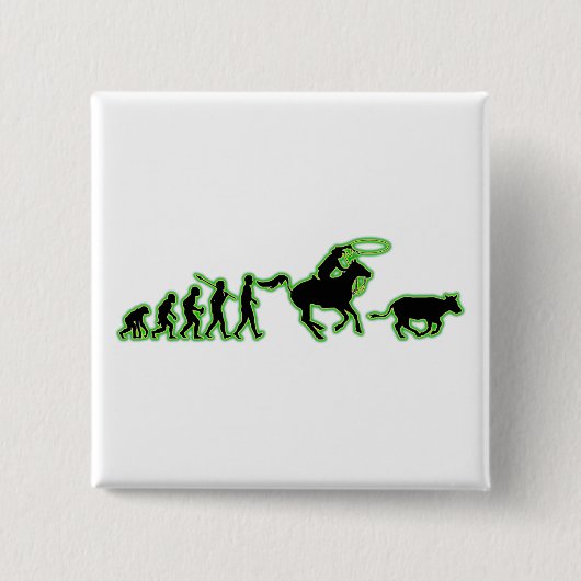 Badge Carré 5 Cm Cowboy (Devant)