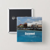 Badge Carré 5 Cm Cozumel (Devant & derrière)