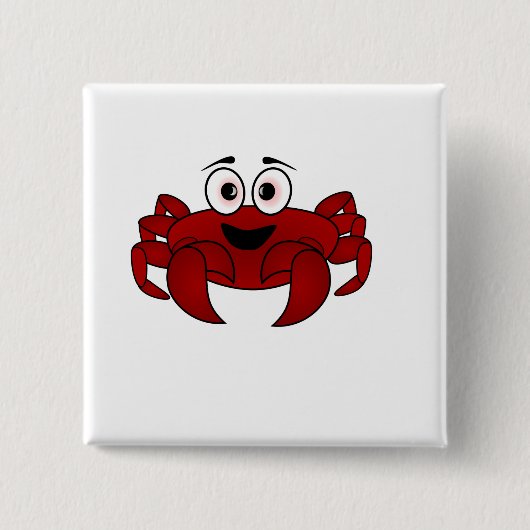 Badge Carré 5 Cm Crabe (Devant)