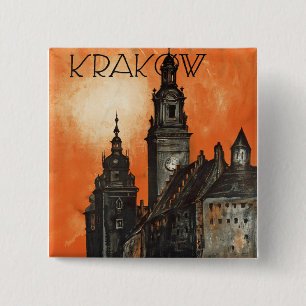 Badge Carré 5 Cm Cracovie