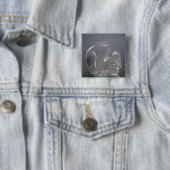 Badge Carré 5 Cm Crâne (En situation)