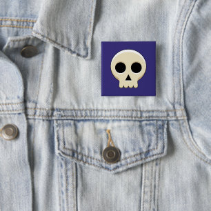 Badge Carré 5 Cm Crâne déplaisant Cute Kawaii Goth