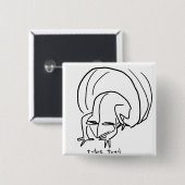 Badge Carré 5 Cm crapaud (Devant & derrière)