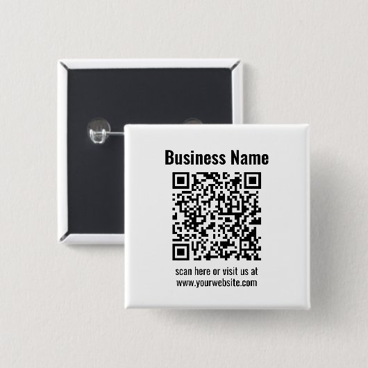 Badge Carré 5 Cm Create Your Own QR Code | Transperant (Devant & derrière)