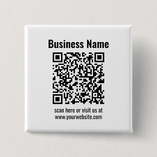 Badge Carré 5 Cm Create Your Own QR Code | Transperant (Devant)