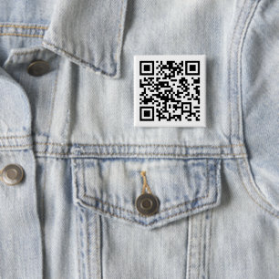 Badge Carré 5 Cm Création instantanée de code QR (en entrant votre