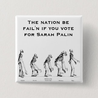 Badge Carré 5 Cm Creationist de Sarah Palin-