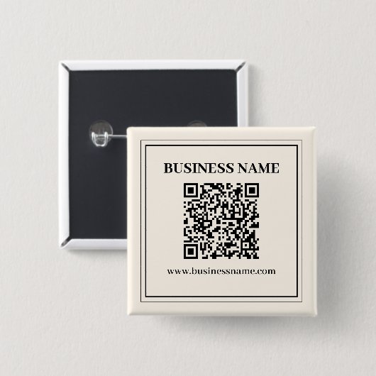Badge Carré 5 Cm Créer instantanément un code QR numérisable pour l (Devant & derrière)