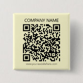 Badge Carré 5 Cm Créer un code QR | Jaune pâle (Devant)
