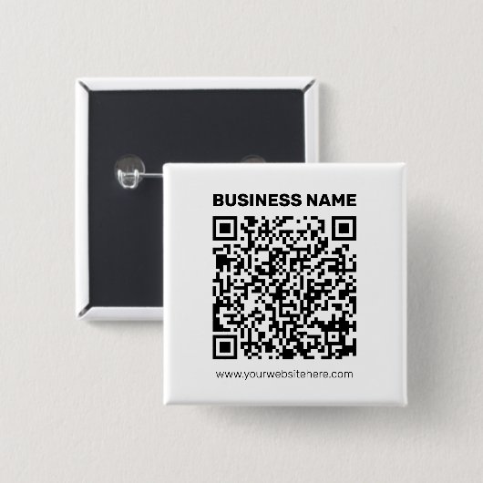 Badge Carré 5 Cm Créez instantanément un code QR pour n'importe que (Devant & derrière)