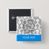 Badge Carré 5 Cm Créez votre propre bouton carré horizontal (Devant & derrière)