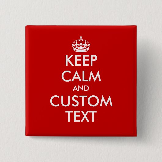 Badge Carré 5 Cm Créez votre propre carré calme 2 pouces pinback (Devant)