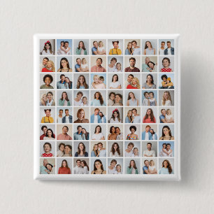 Badge Carré 5 Cm Créez Votre Propre Collage Photo Personnalisé 64