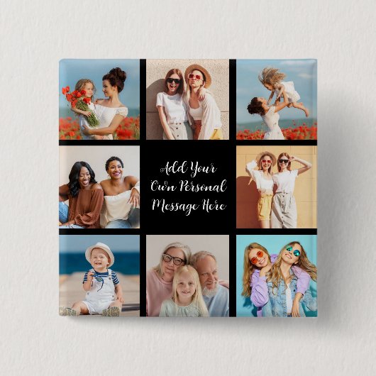 Badge Carré 5 Cm Créez votre propre collection de photos 8 Ajouter  (Devant)