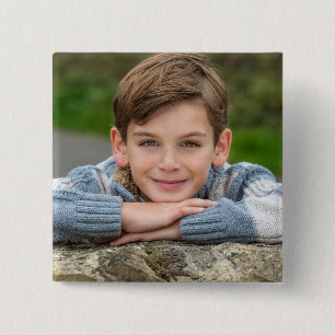 Badge Carré 5 Cm Créez Votre Propre Photo De Fils Personnalisée Dou
