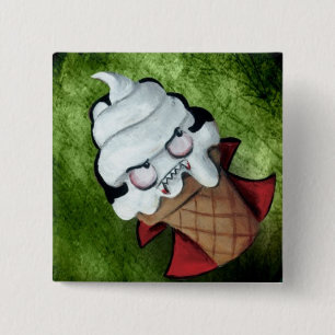 Badge Carré 5 Cm Crème glacée mignonne douce de vampire