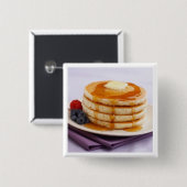 Badge Carré 5 Cm crêpes (Devant & derrière)