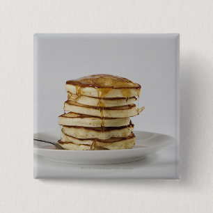 Badge Carré 5 Cm Crêpes avec le sirop