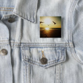 Badge Carré 5 Cm Crépuscule (En situation)