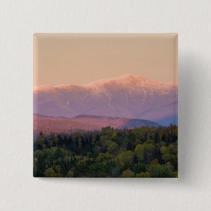 Badge Carré 5 Cm Crépuscule et mont Washington dans le