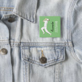 Badge Carré 5 Cm Cricket (En situation)