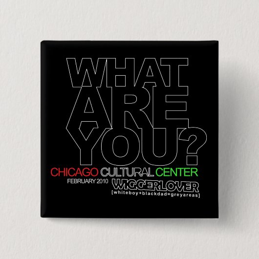 BADGE CARRÉ 5 CM CRISE D'IDENTITÉ #3 (Devant)