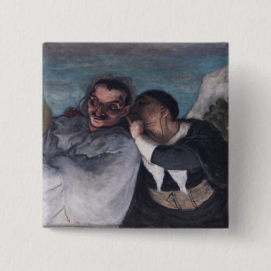 Badge Carré 5 Cm Crispin et Scapin