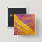 Badge Carré 5 Cm Cristaux d'acide oxalique (Devant & derrière)