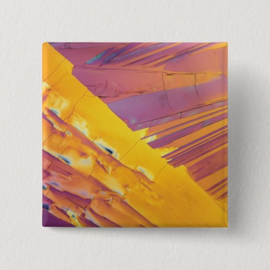 Badge Carré 5 Cm Cristaux d'acide oxalique (Devant)