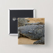 Badge Carré 5 Cm Crocodiles (Devant & derrière)