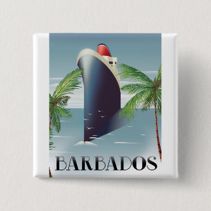 Badge Carré 5 Cm Croisière à la Barbade