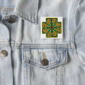 Badge Carré 5 Cm Croix celtique 2 (En situation)