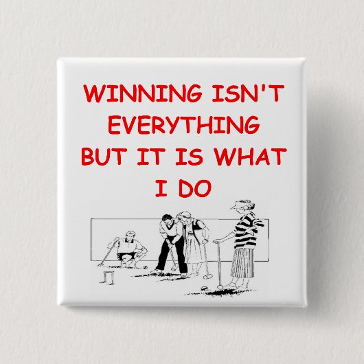 Badge Carré 5 Cm croquet (Devant)