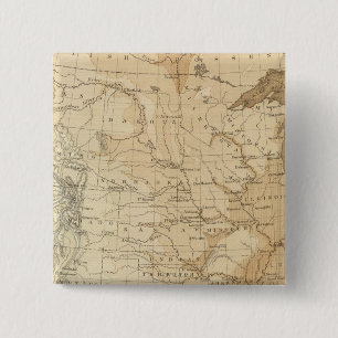 Badge Carré 5 Cm Croquis hypsomique américain