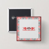Badge Carré 5 Cm Cross-stitch (Devant & derrière)