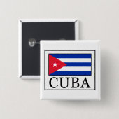 Badge Carré 5 Cm Cuba (Devant & derrière)