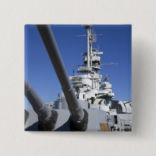 Badge Carré 5 Cm Cuirassé USS Alabama à la Memorial Battleship