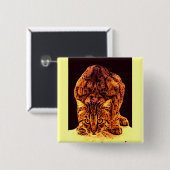 BADGE CARRÉ 5 CM CUISINE WILD CAT (Devant & derrière)