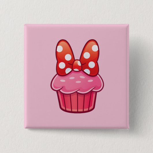 Badge Carré 5 Cm Cupcake Button (Devant)