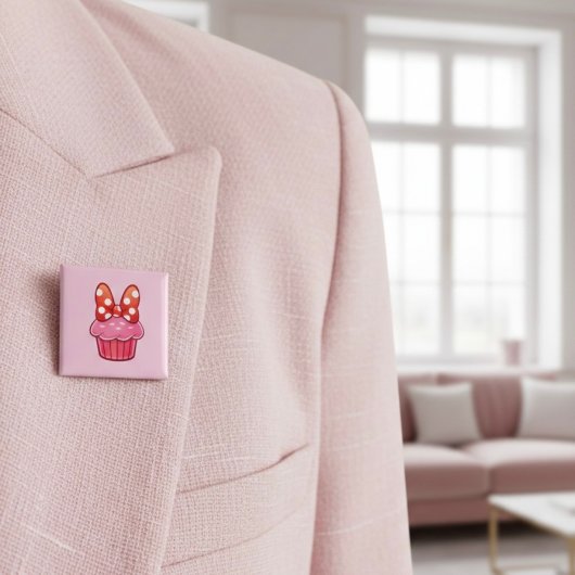 Badge Carré 5 Cm Cupcake Button