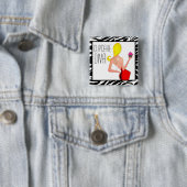 Badge Carré 5 Cm "Cupcake DIVA" (En situation)