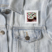 Badge Carré 5 Cm cupcakes de Noël (En situation)