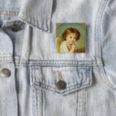 Badge Carré 5 Cm Cupidon (En situation)