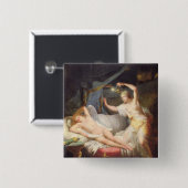 Badge Carré 5 Cm Cupidon et psyché (Devant & derrière)