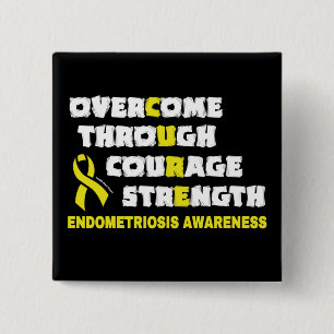 Badge Carré 5 Cm CURE...Endometriose