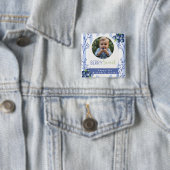 Badge Carré 5 Cm Custom  Berry Sweet Birthday photo Button (En situation)