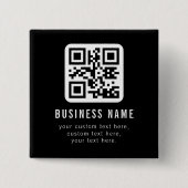 Badge Carré 5 Cm Customizable QR Code & Editable Text Design (Devant)
