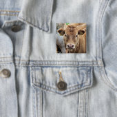 BADGE CARRÉ 5 CM CUT CALF (En situation)