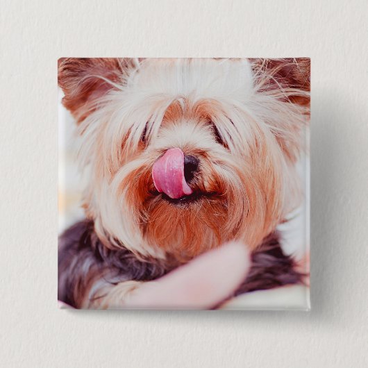 Badge Carré 5 Cm Cute Dog button 8 (Devant)