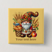 Badge Carré 5 Cm Cute Fall Seasonal gnome party (Devant)